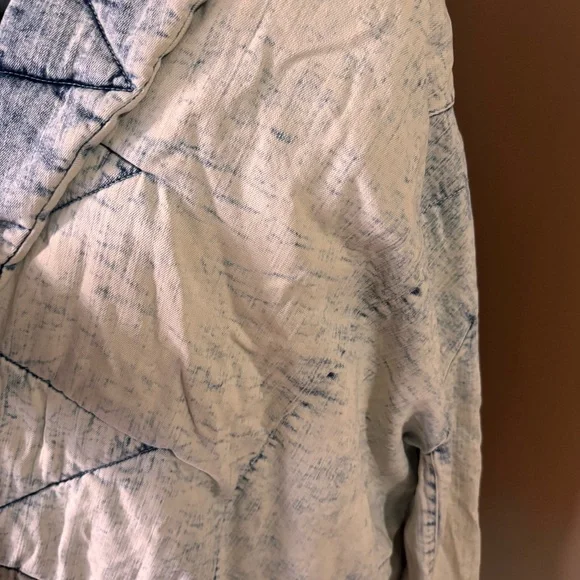 Norma Kamali Blue Denim Quilted Coat - Picture 4 of 4